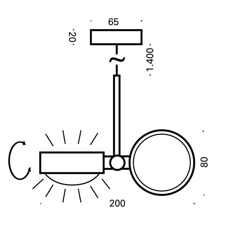 Top Light - Pendelleuchte Puk Long Double