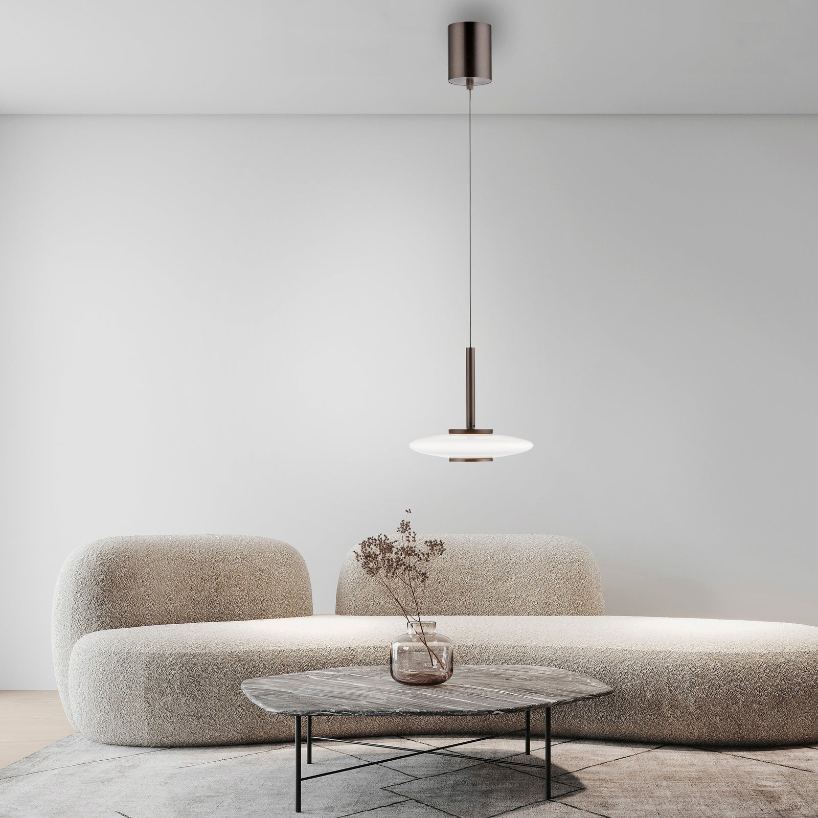 Paul Neuhaus-Pendelleuchte Pure Vitrum