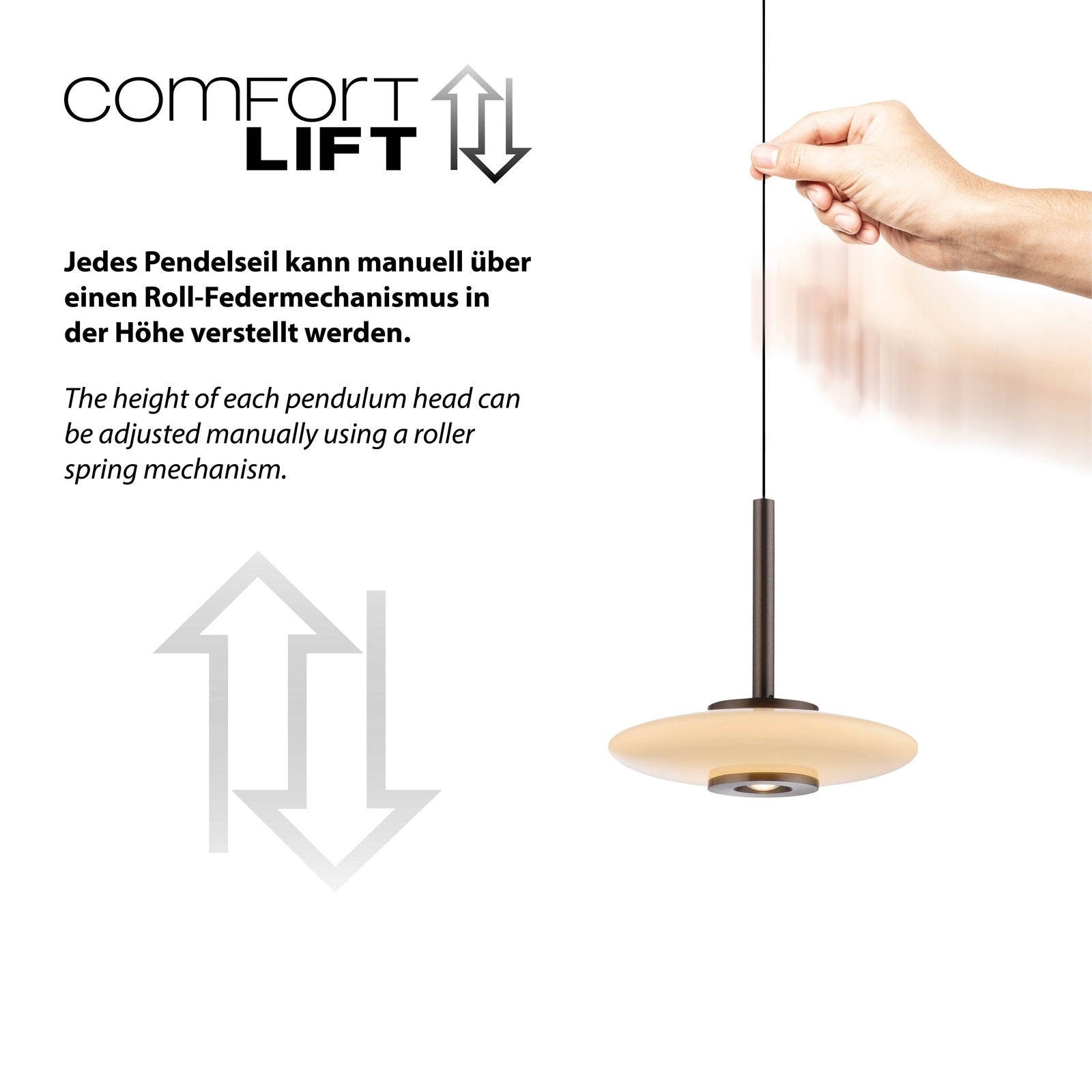 Paul Neuhaus-Pendelleuchte Pure Vitrum