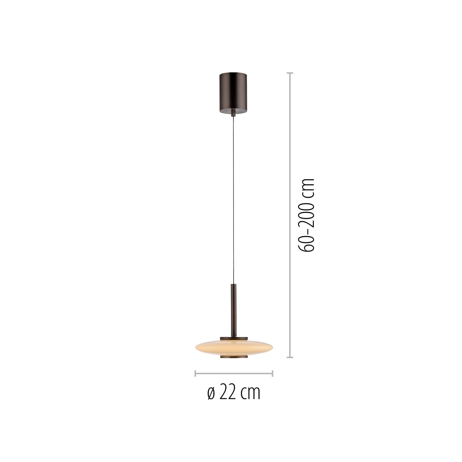 Paul Neuhaus-Pendelleuchte Pure Vitrum