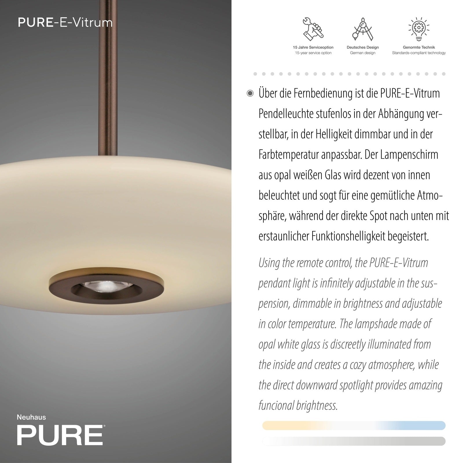 Pendelleuchte Pure E-Vitrum