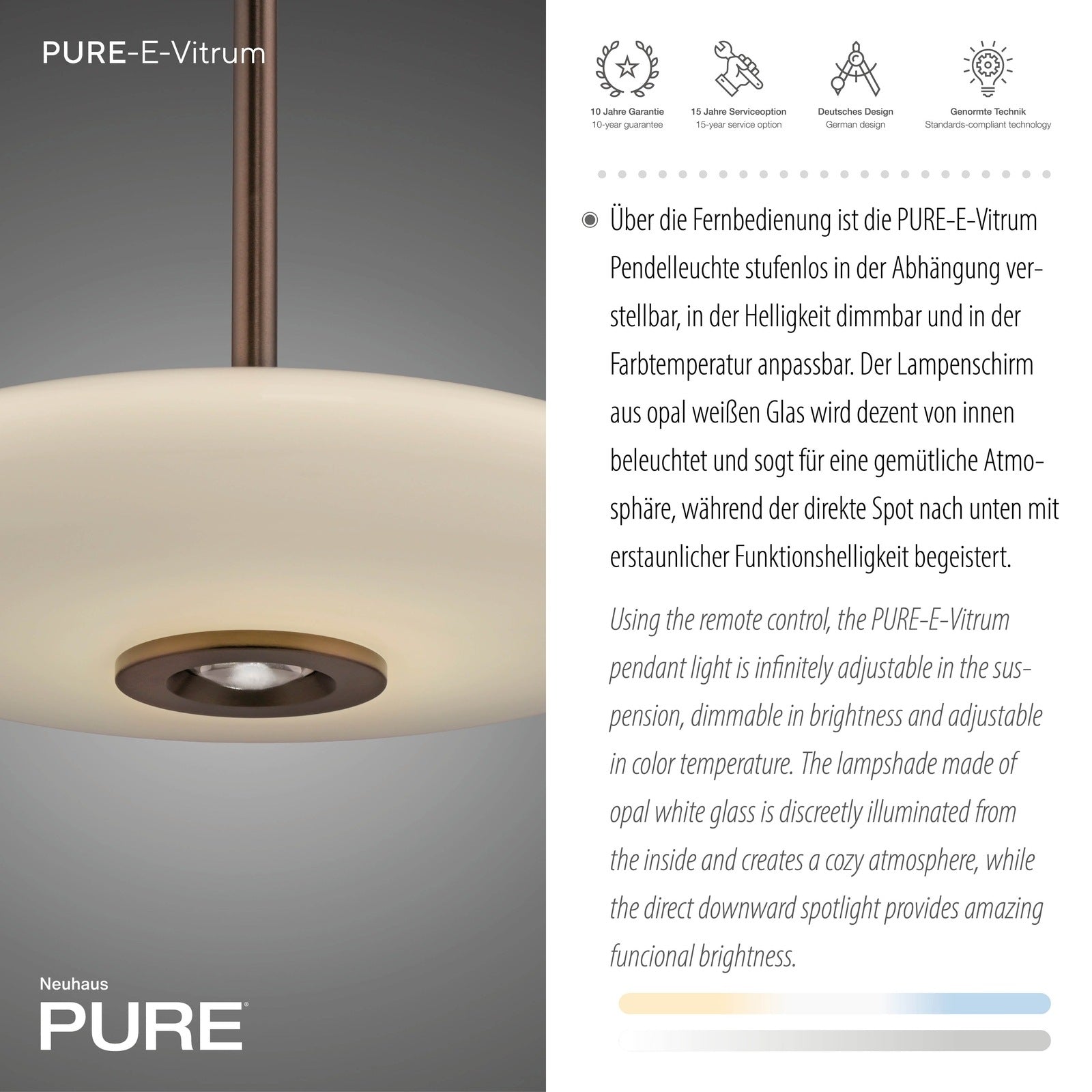 Pendelleuchte Pure E-Vitrum