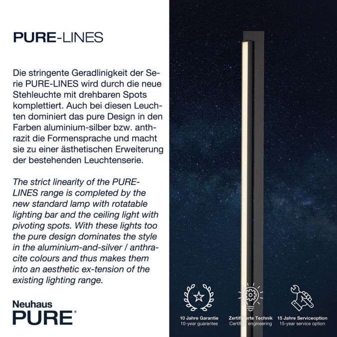 Paul Neuhaus-Stehleuchte Pure Lines Floor