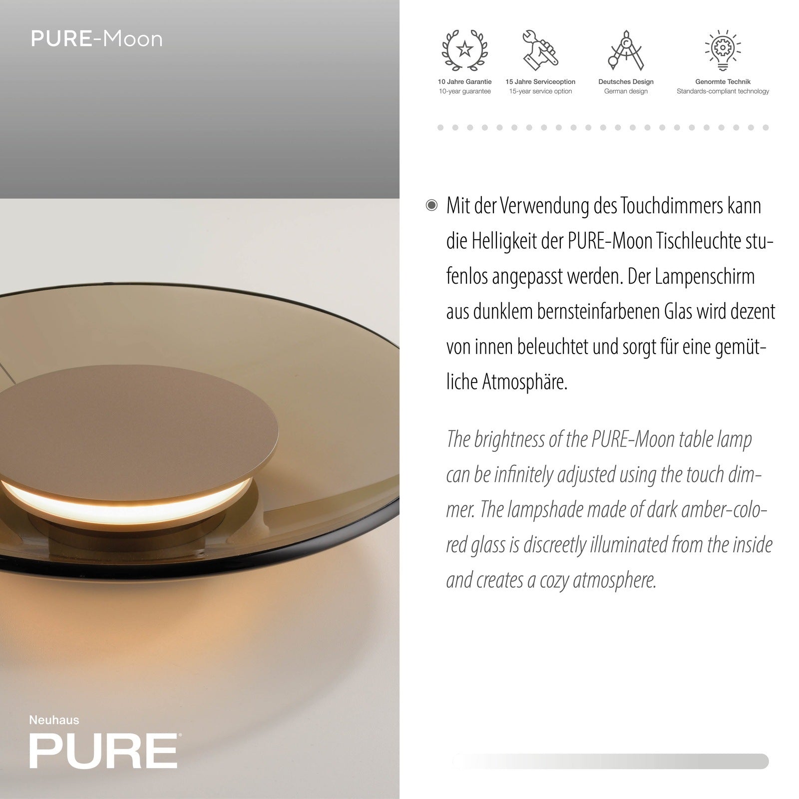 Paul Neuhaus-Tischleuchte Pure Moon