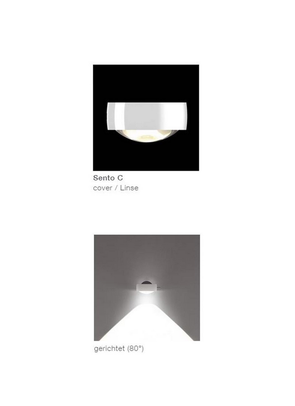 Occhio - Wandleuchte Sento C LED weiß matt nur Kopf