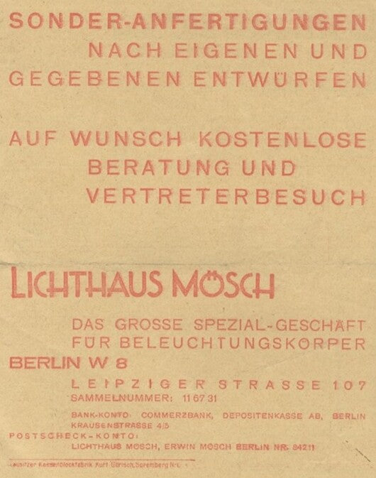 Namensgründung Lichthaus Mösch