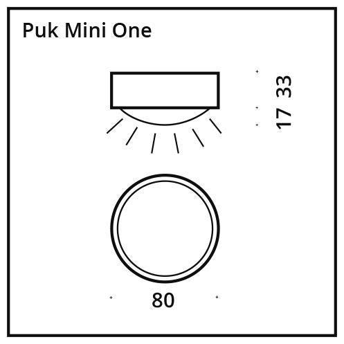 Top Light - Wand-Deckenleuchte Puk Mini One