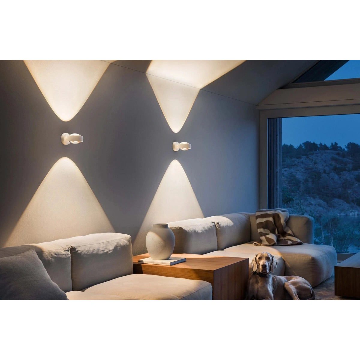 Occhio - Wandleuchte Sento D LED verticale rose gold nur Kopf