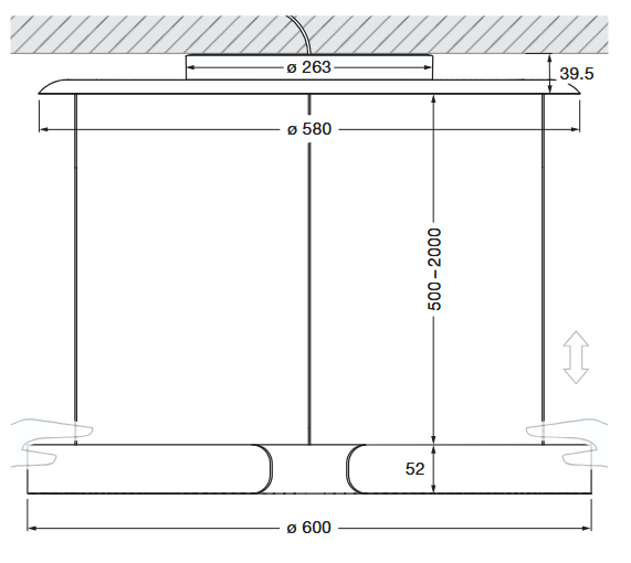 Occhio - Pendelleuchte Mito Sospenso 60 air wide xtra warm