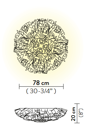 Slamp - Deckenleuchte Veli Aurea