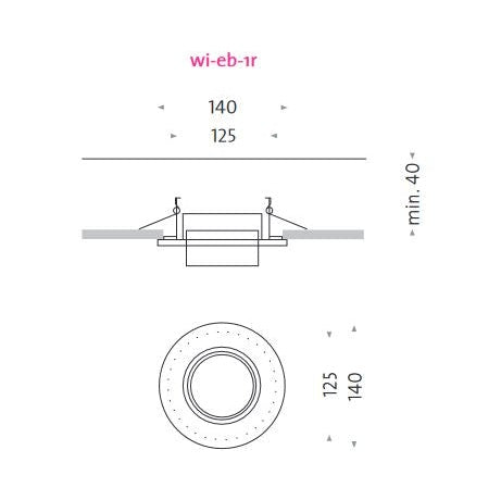 Mawa - Einbaustrahler Wittenberg 1-flammig rund halogen mit Wabenraster weiß inkl. Trafo