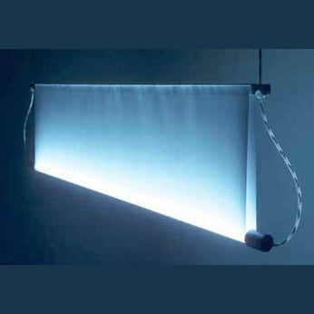 Metalarte - Hängeleuchte FLUO M silber Schirm weiß