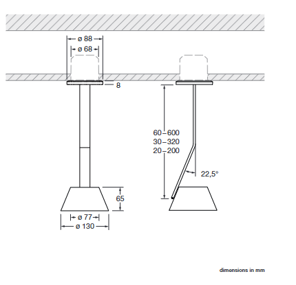 Occhio - Deckenleuchte lei soffitto flat SE 30cm flat Kopf weiß matt / Gestell chrom matt