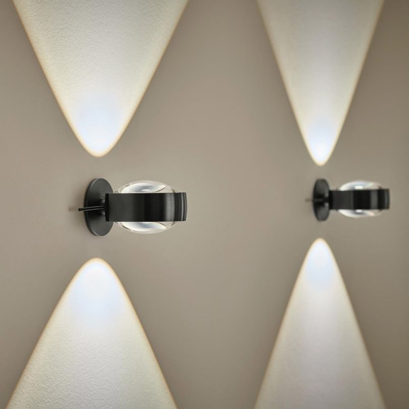 Occhio - Wandleuchte Sento D LED verticale flat matt gold / weiß matt