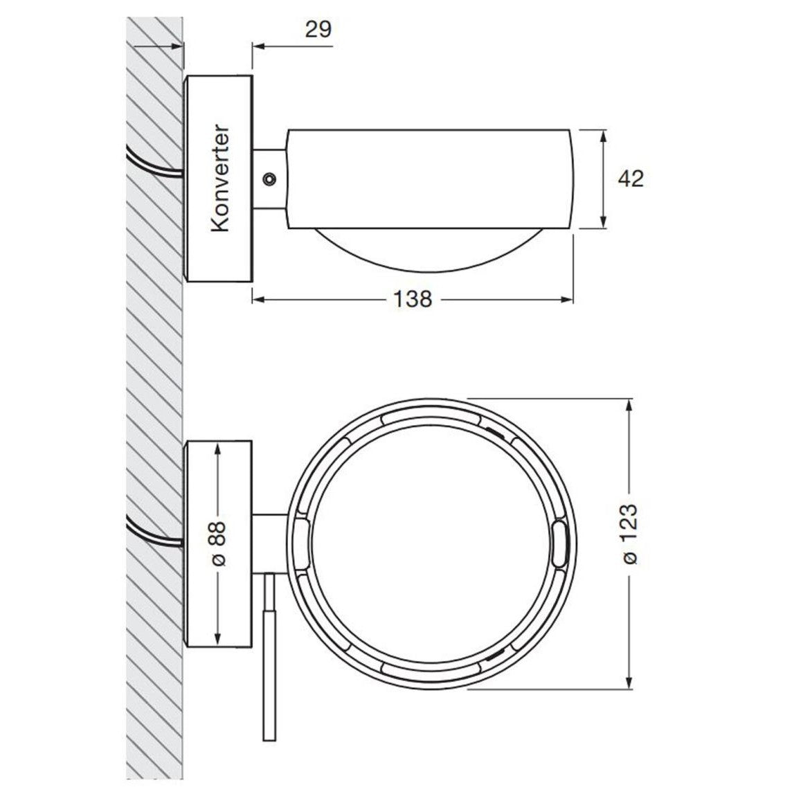 Occhio - Wandleuchte Sento C LED weiß matt nur Kopf