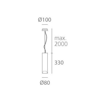 Artemide - Pendelleuchte Tagora Pendelleuchte 80 - Led GU10- Beige/Weiss