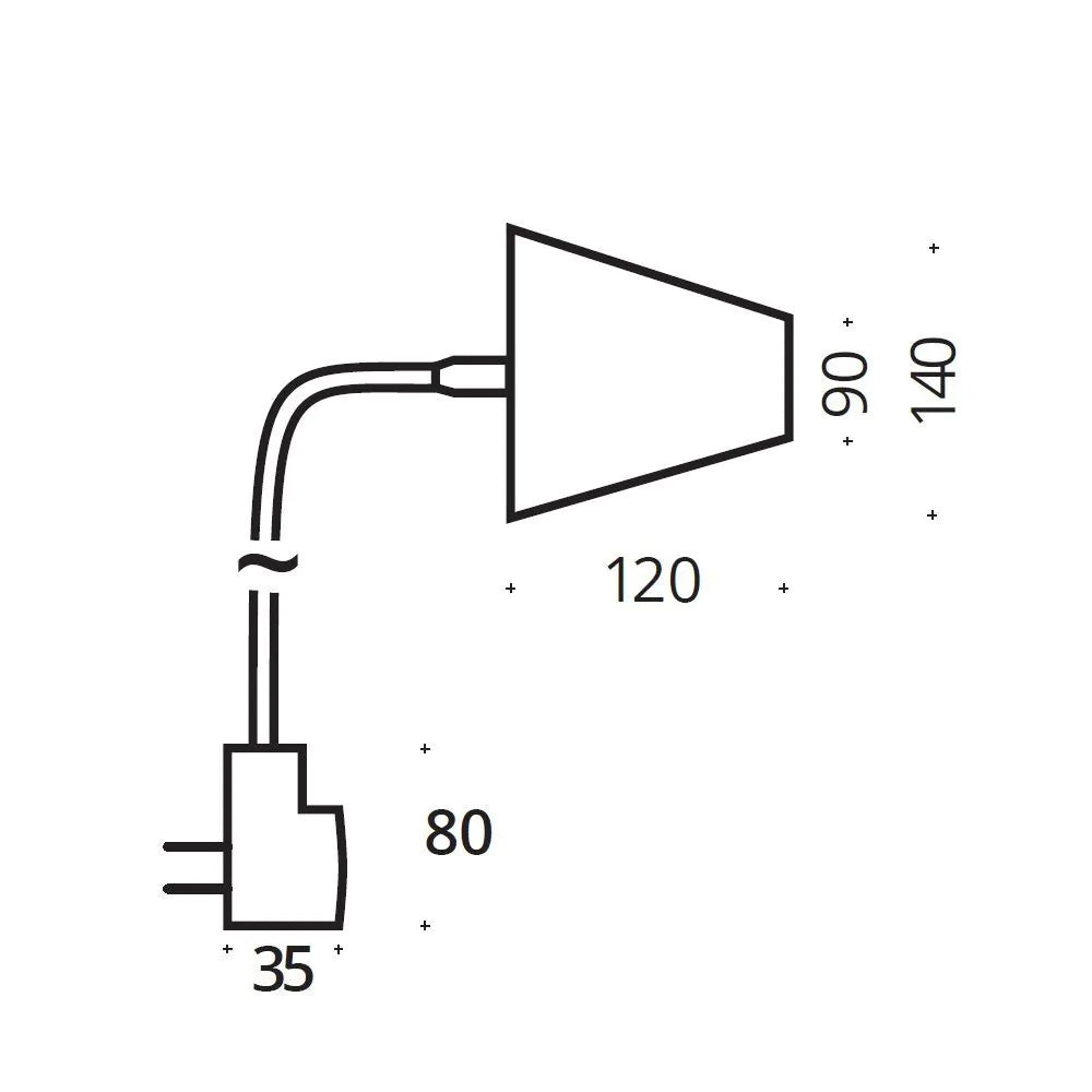 Top Light - Steckerleuchte Puk Flexlight Plug Silk