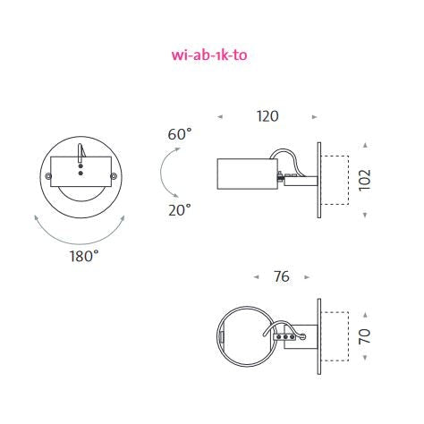 Mawa - Aufbaustrahler Wittenberg 1-flammig rund halogen hochvolt 230V mit Wabenraster weiß