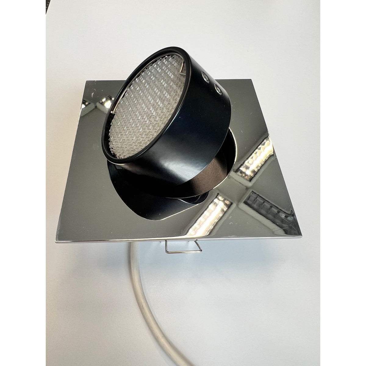 Mawa - Einbaustrahler Wittenberg 1-flammig eckig halogen mit Wabenraster chrom inkl. Trafo