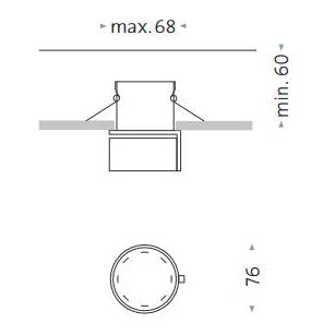 Mawa - Einbaustrahler Wittenberg 1-flammig rund halogen mit Wabenraster grau inkl. Trafo