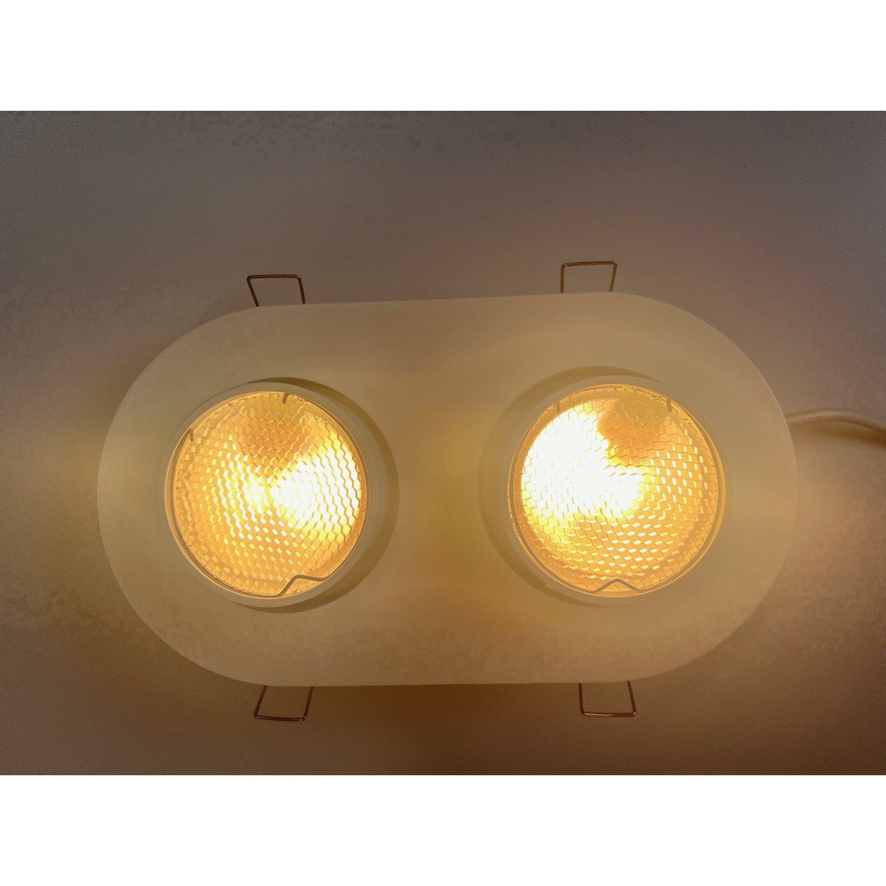 Mawa - Einbaustrahler Wittenberg 2-flammig rund halogen mit Wabenraster weiß inkl. Trafo