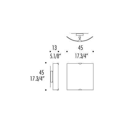 Leucos - Wand- und Deckenleuchte selis pp45t bernstein/ amber Ausstellungsware