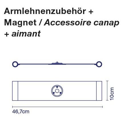 Magnet Armlehnen-Halterung für Tischleuchte BICOCA