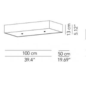 Modoluce - Deckenleuchte Rettangolo Slim LED Deckenleuchte