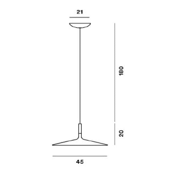 Foscarini - Pendelleuchte Aplomb Large grau