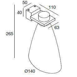 Delta Light - Wandleuchte Avant Garde H30 alu