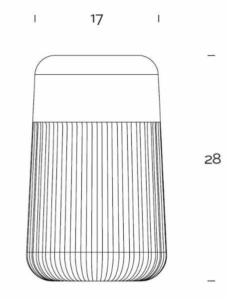 Fontana Arte - Tischleuchte KOHO Outdoor LED Grau