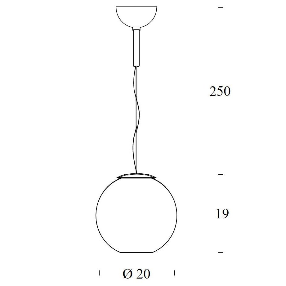 Fontana Arte - Pendelleuchte GLOBO DI LUCE Chrom