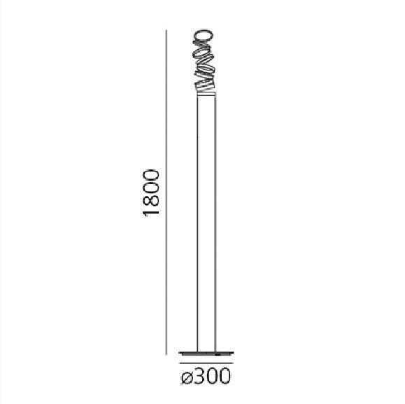 Artemide - Stehleuchte Decomposé Light grau LED
