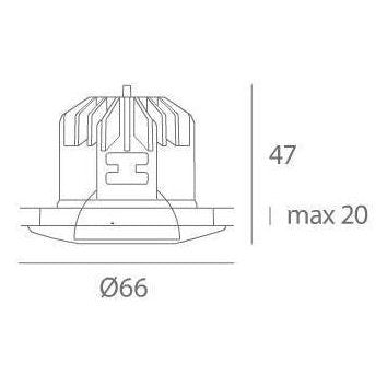 Artemide - Einbauleuchte L.D. 66 Weiß