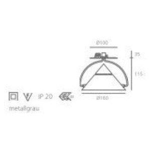 Artemide - Einbaustrahler Mikado Metallgrau