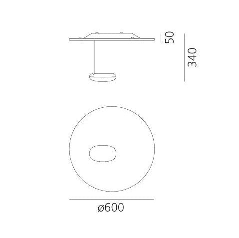 Artemide - Wand-/Deckenleuchte Droplet mini LED Chrom glänzend