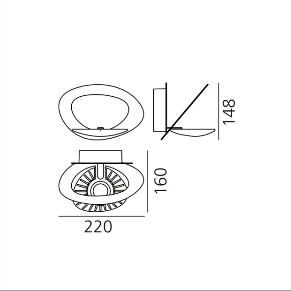 Artemide - Wandleuchte Pirce Micro LED gold
