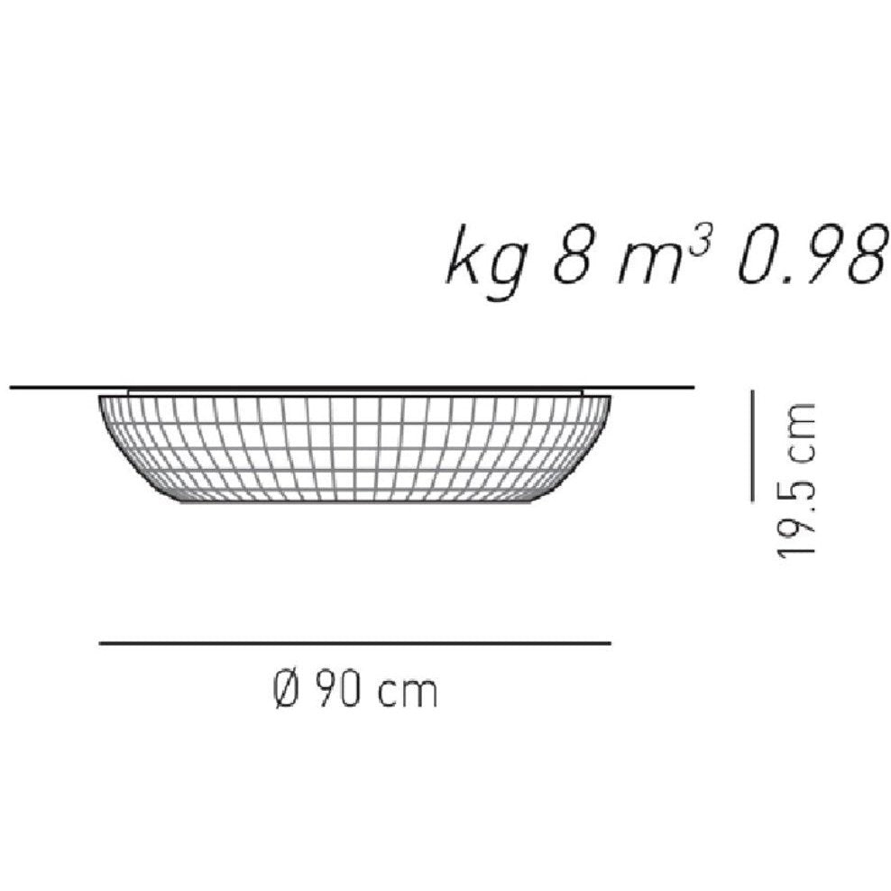 AXO Light - Deckenleuchte Bell 90 Stoff plissé warmweiß
