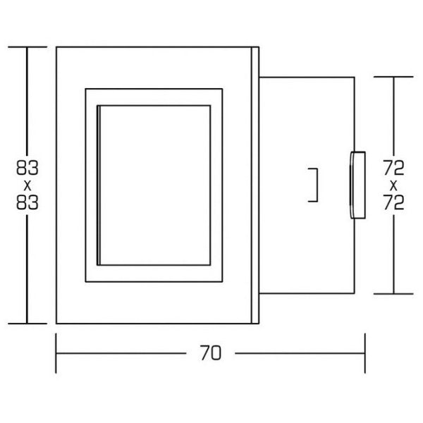 BRUM - Wandeinbauleuchte LED-Weiss,Alu/Glas 1W