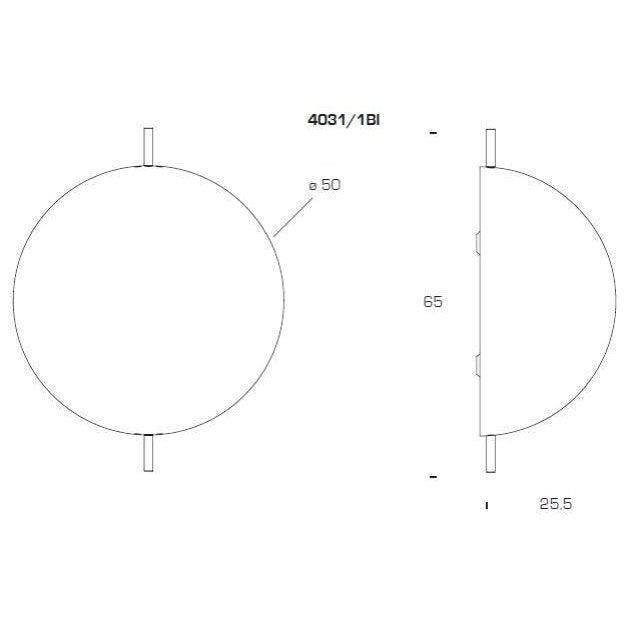 Fontana Arte - Wandleuchte Chignon Weiß