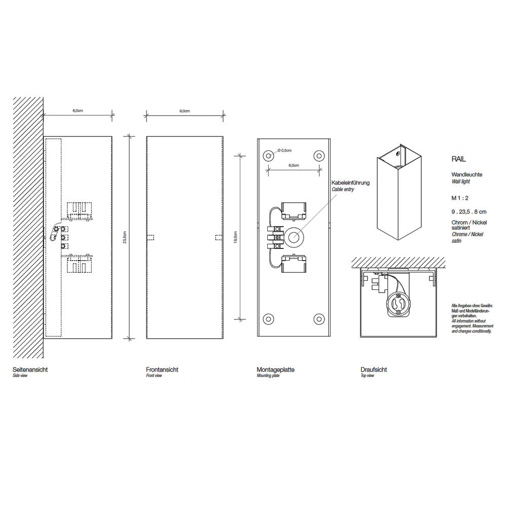 Decor Walther - Wandleuchte Rail Chrom