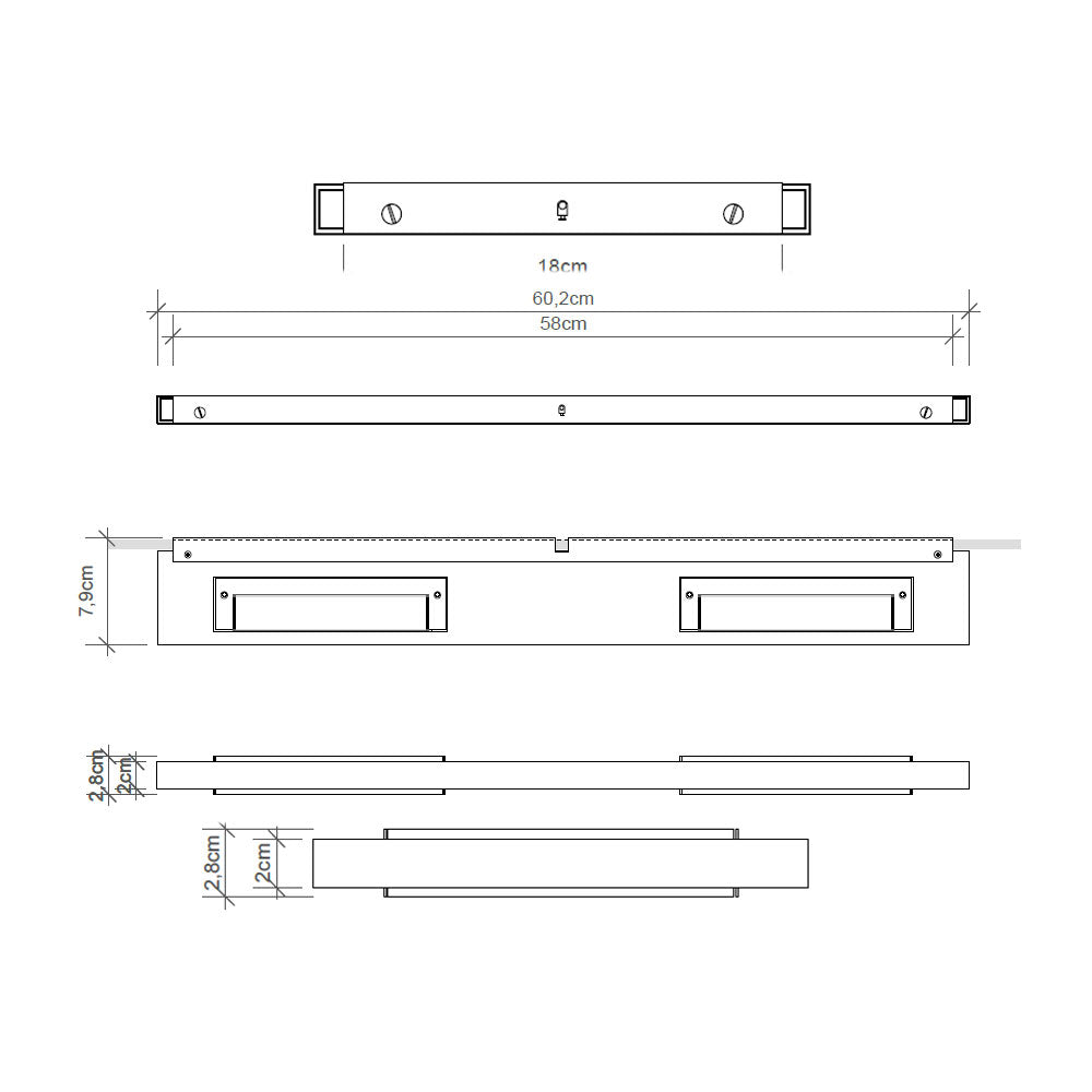 Decor Walther - Spiegelleuchte Slim