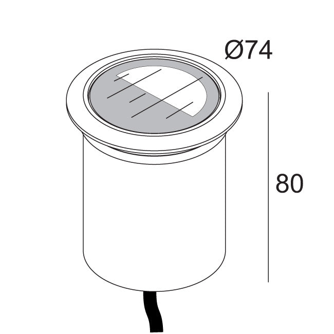 Delta Light - Bodeneinbauleuchte Logic 60 R A Moon