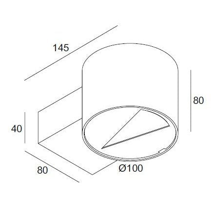 Delta Light - Wandleuchte Orbit Alu Ausstellungsware
