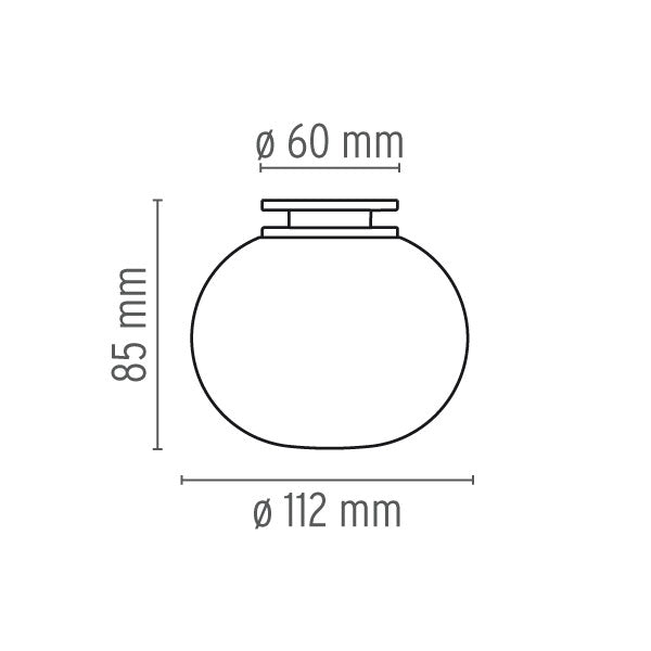 Wand-/Deckenleuchte Mini Glo-Ball C/W