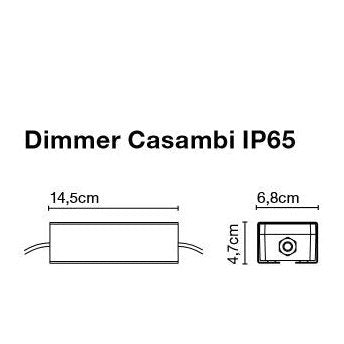 Marset - Dimmer Casambi IP65 Schwarz für Elipse P48/P79, Jaima P207/P208, LaFlaca