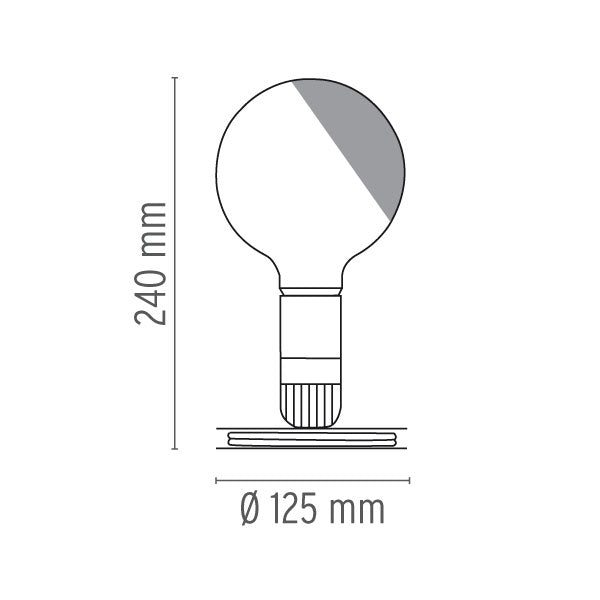 Flos - Tischleuchte Lampadina Schwarz