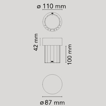 Flos - Akkuleuchte LAST ORDER FLUTED messing