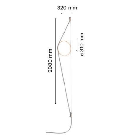 Flos - Wandleuchte Wirering weiß/grau LED