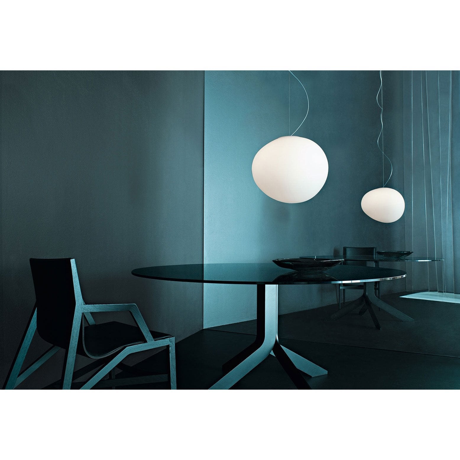 Foscarini - Pendelleuchte Gregg media grafite/weiß